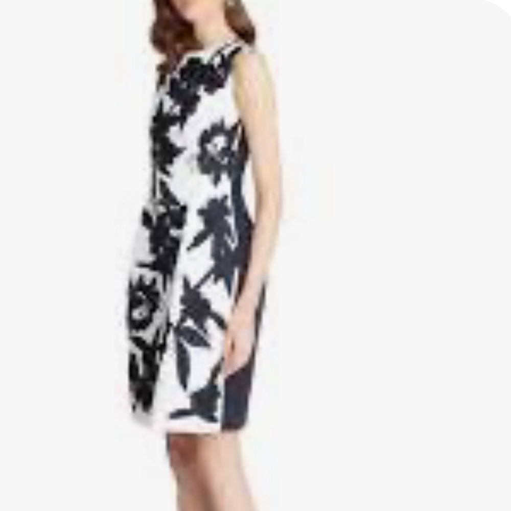 Oscar De La Renta Beaded Leaf Appliqué Faille Dress. Excellent Condition. Size 8 - Picture 7 of 13
